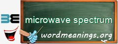 WordMeaning blackboard for microwave spectrum